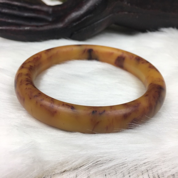 Vintage Matte Mississippi Mud Bakelite Bangle - Picture 5 of 7